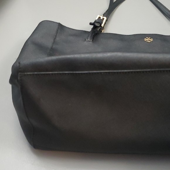 Tory Burch Black Tote Bag with Gold Accents - Picture 12 of 16